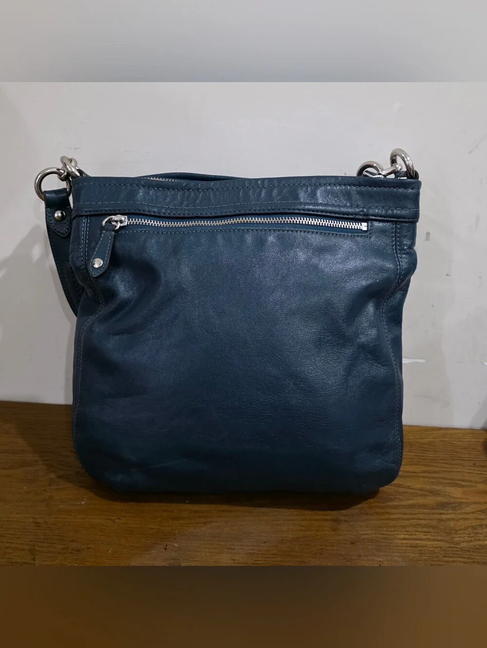Coach Blue Navy Leather Shoulder Bag